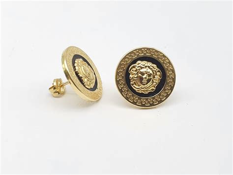 pendiente versace oro|Pendientes Versace .